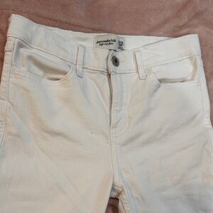 Abercrombie Kids Cream High Rise Jeans